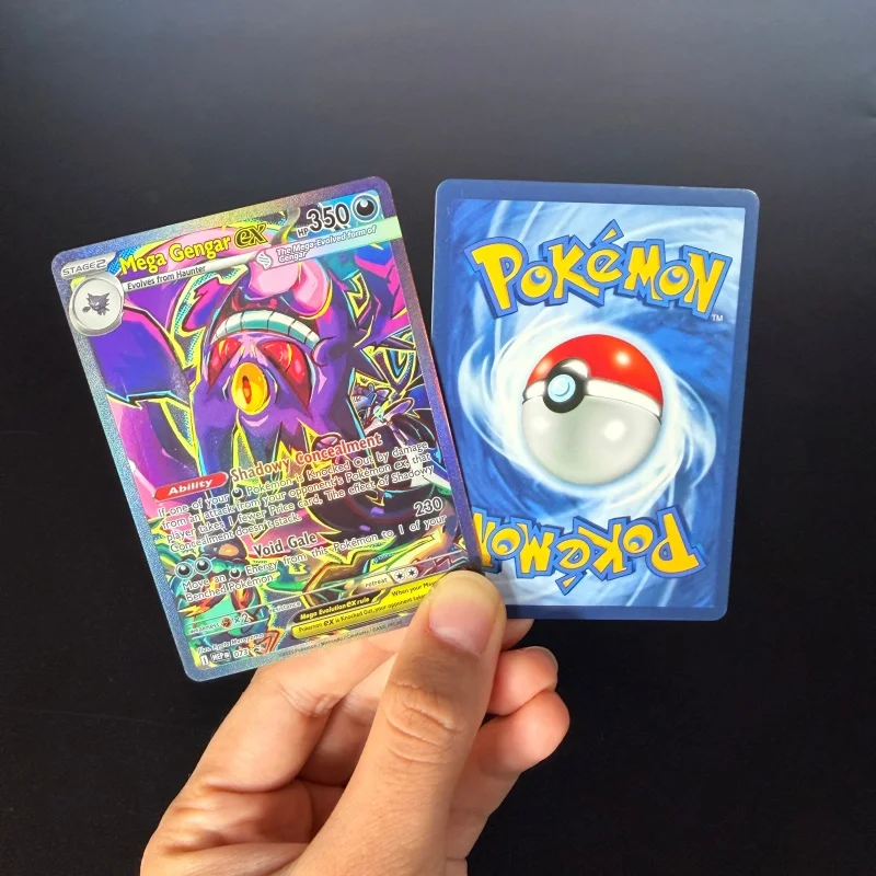 5 Style Diy Pokemon Card Gengar Mega Gengar EX 28/98 XY Phantom Forces Ultra Rare Full Art Holo Anime Collection Card view 6