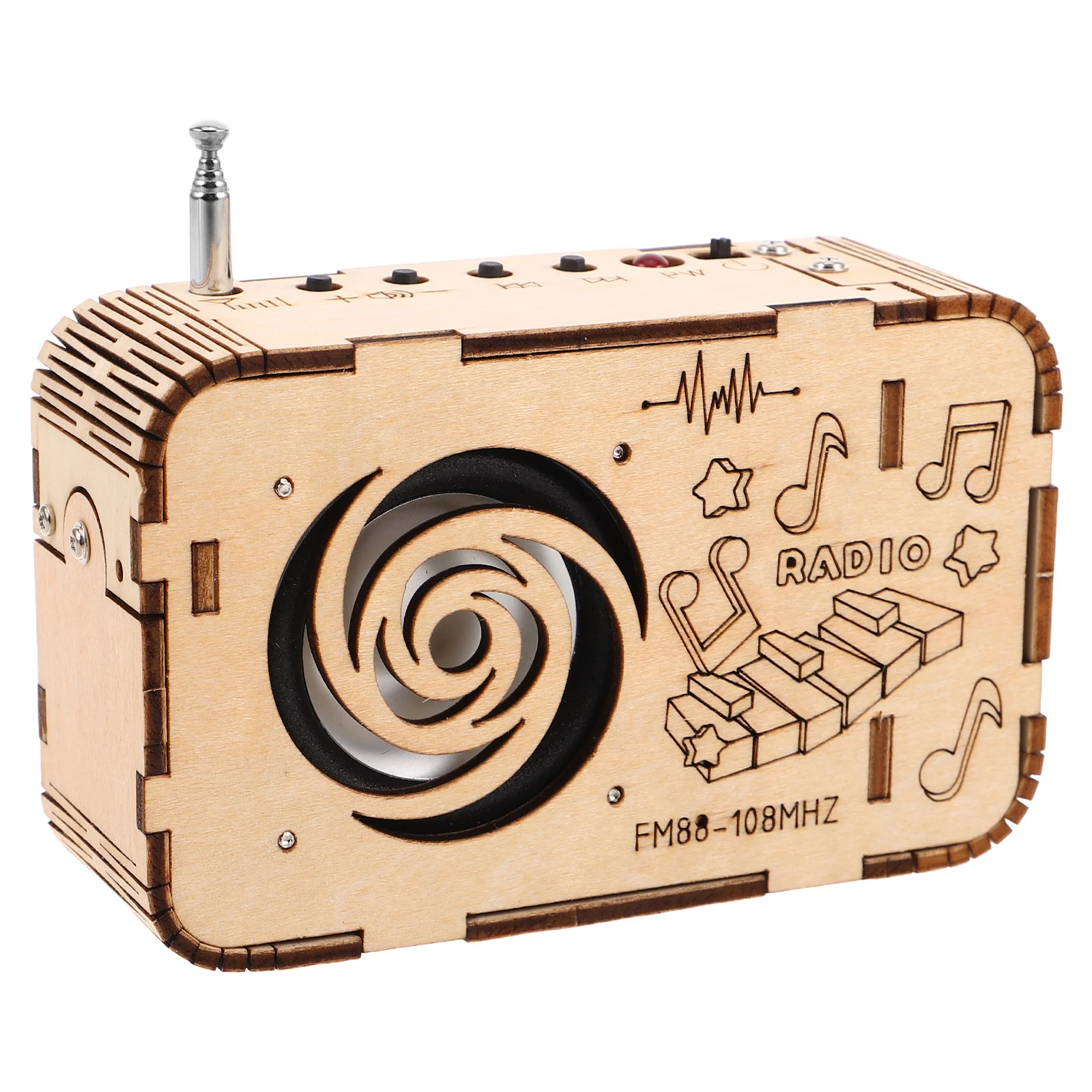

Radio Assembly Kit For Kids Educational Science Exploration STEM Toy Fun Electronics Craft Build Wooden Radio