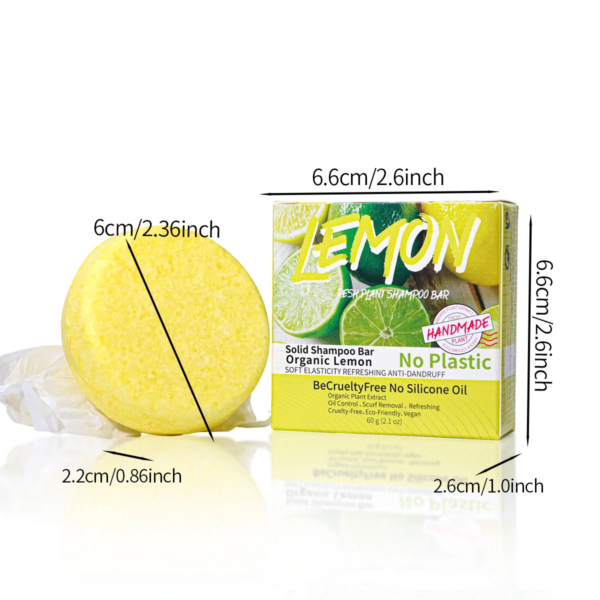 Fresh Lemon Essential Oil Soap For Hair Washing Handmade Soap For Oil Control Dandruff Removal Smooth Hair Natural Organic