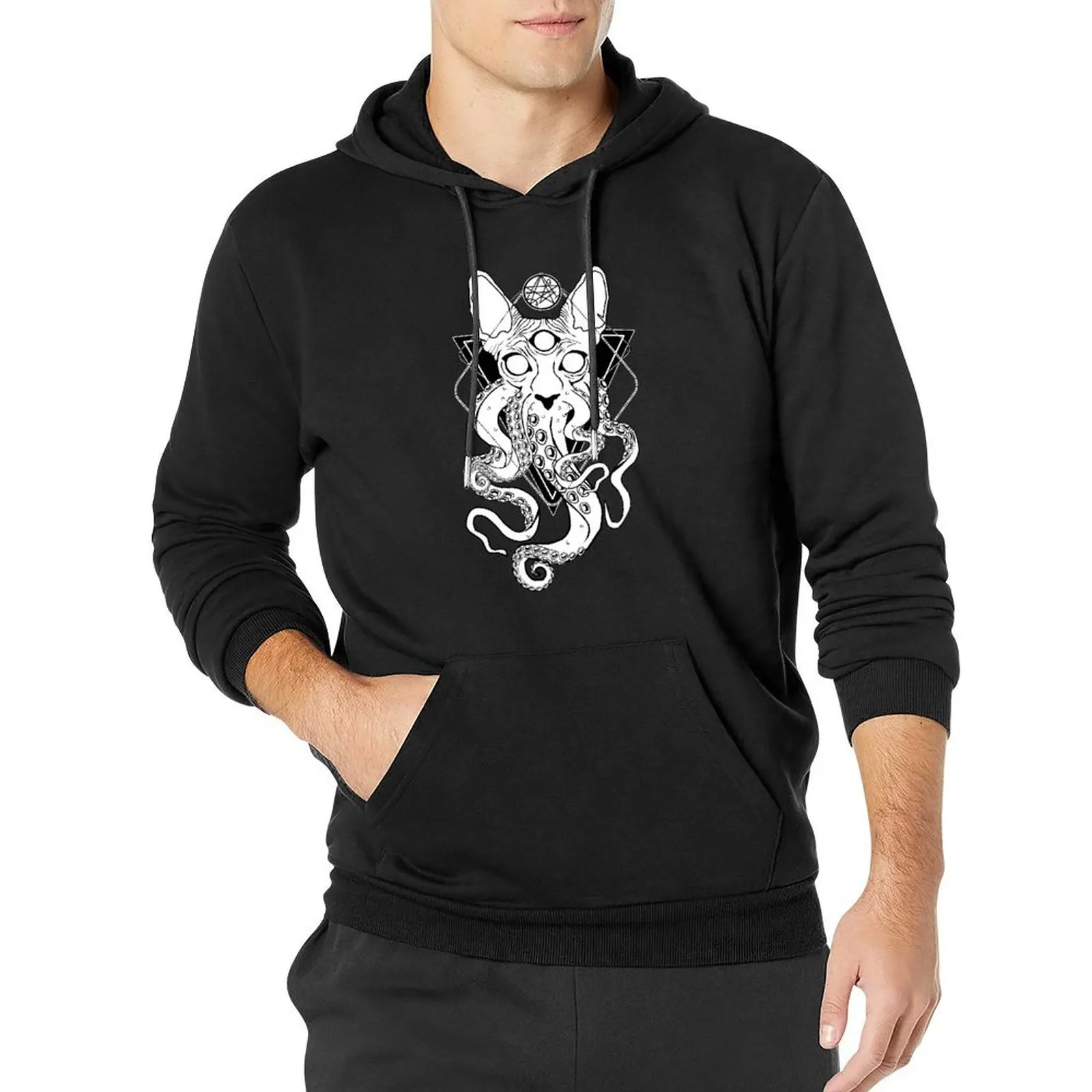 

CATHULHU - the cosmic tentacle cat Pullover Hoodie autumn jacket men mens clothes japanese hoodie