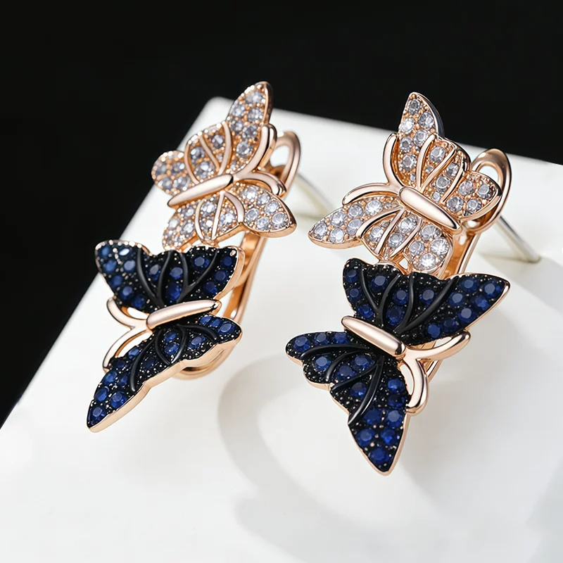 Butterfly dangle earrings