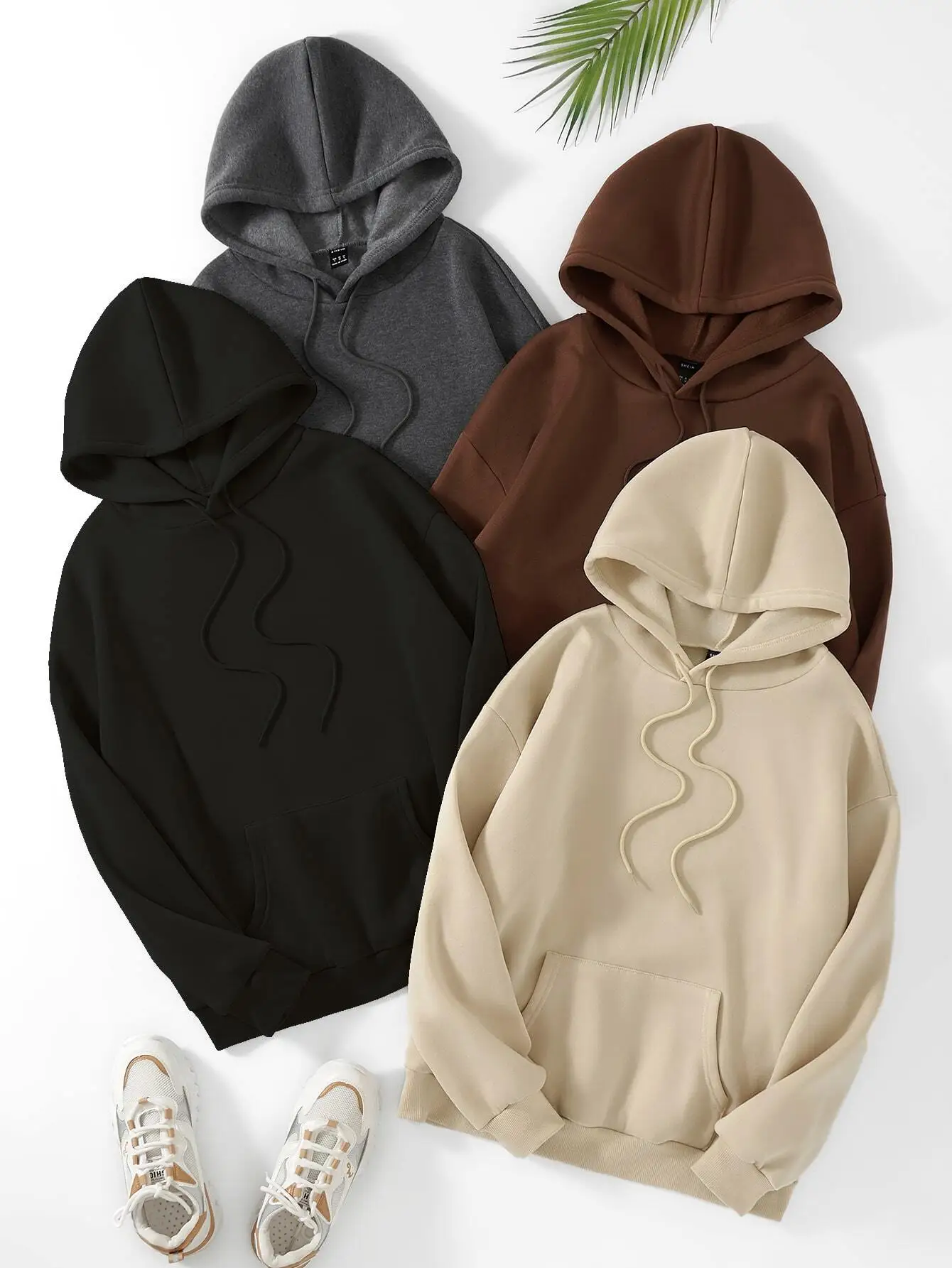 

Women's 4-Pack Oversized Hoodies with Kangaroo Pocket & Drawstring, Long Sleeve Casual Sweatshirts