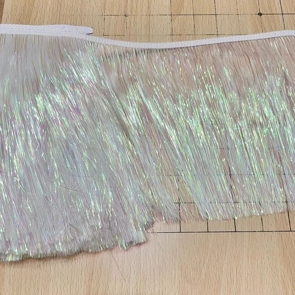 20 ซม.เงาผ้าไหมพู่ลูกไม้ละติน STAGE เสื้อผ้าอุปกรณ์เสริม DIY ผ้าม่าน Webbing ชุดวัสดุ