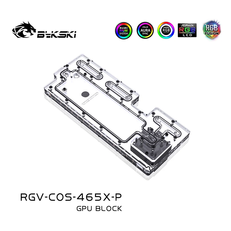 Bykski RGV-COS-465X-P Distro Plate pour CORSAIR 465X Case Waterway Board pour CPU/GPU Refroidissement par eau nuits Support DDC Pompe