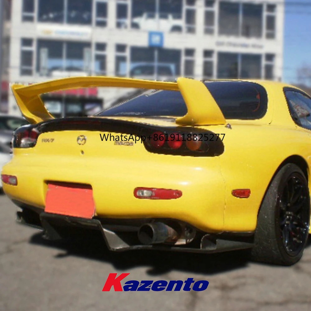 Car Body Kit Rear Spoiler For Mazda RX7 FD3S MS Style Carbon Fiber Rear Trunk Boot Wing Kits