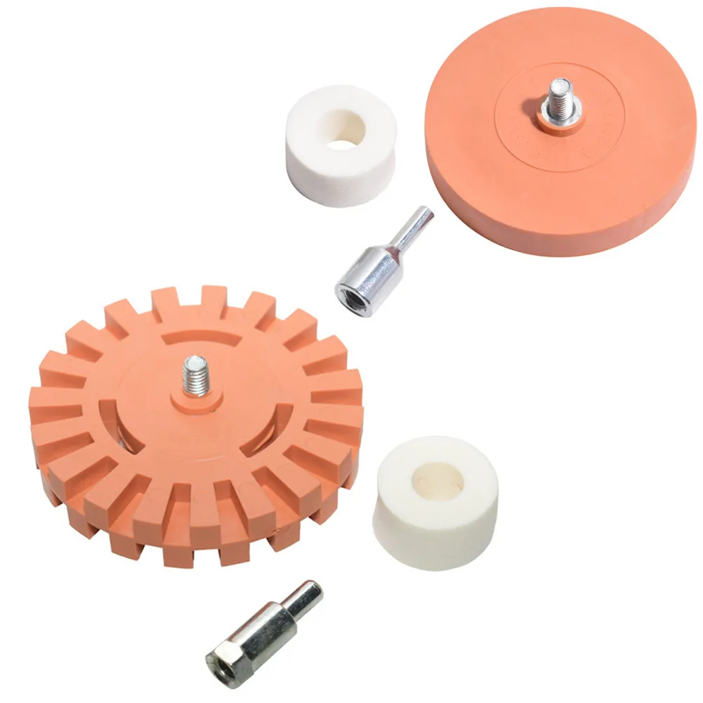 Car Eraser Wheel Adhesives Remover Rubber Wheel Stickers Decal Vinyl Tape Adhesives Remover Wheel Cleaning Tool