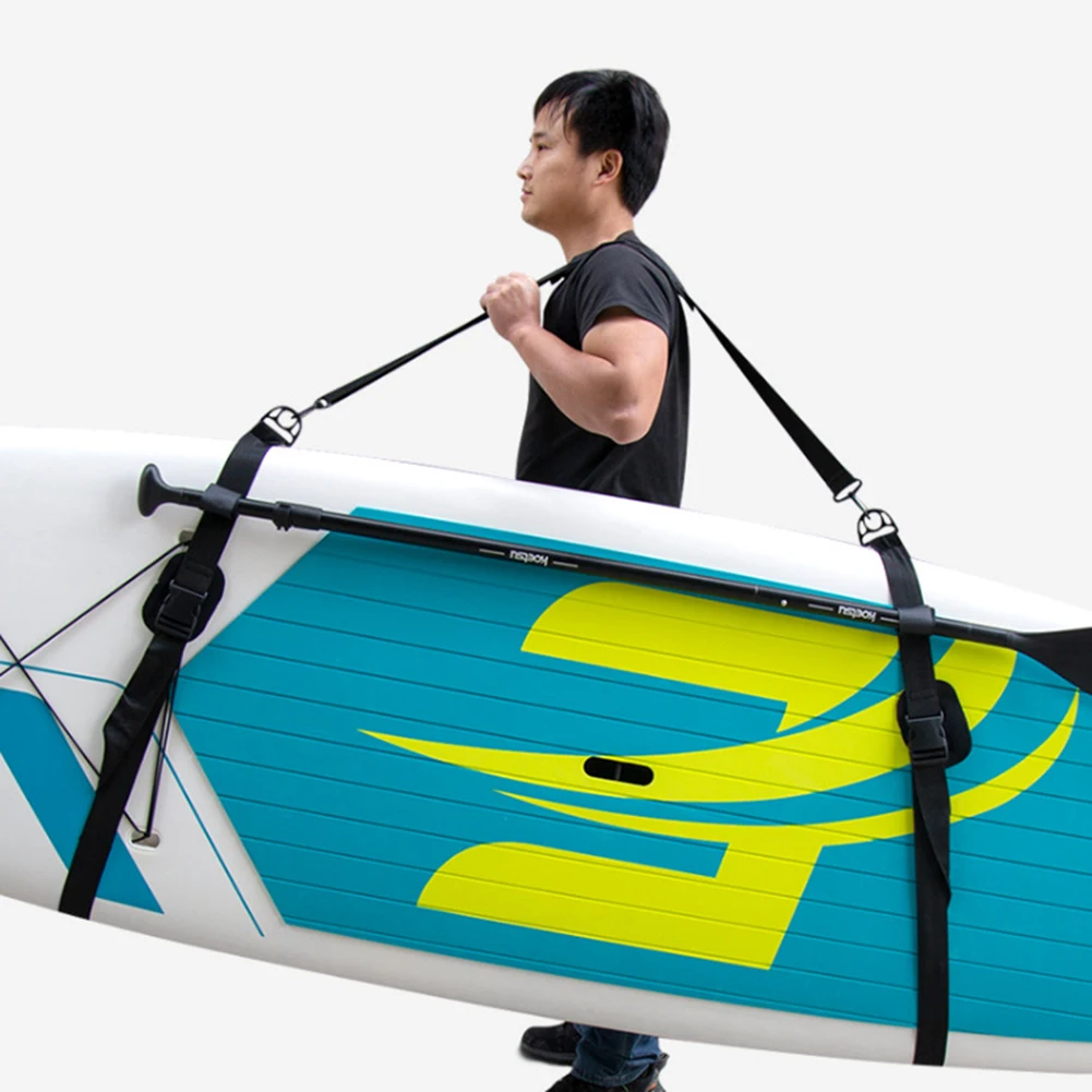 กระดานโต้คลื่นแบบพกพากระดานโต้คลื่นไหล่สลิงปรับ Stand Up Surf Paddle BOARD Carrier อุปกรณ์เสริม