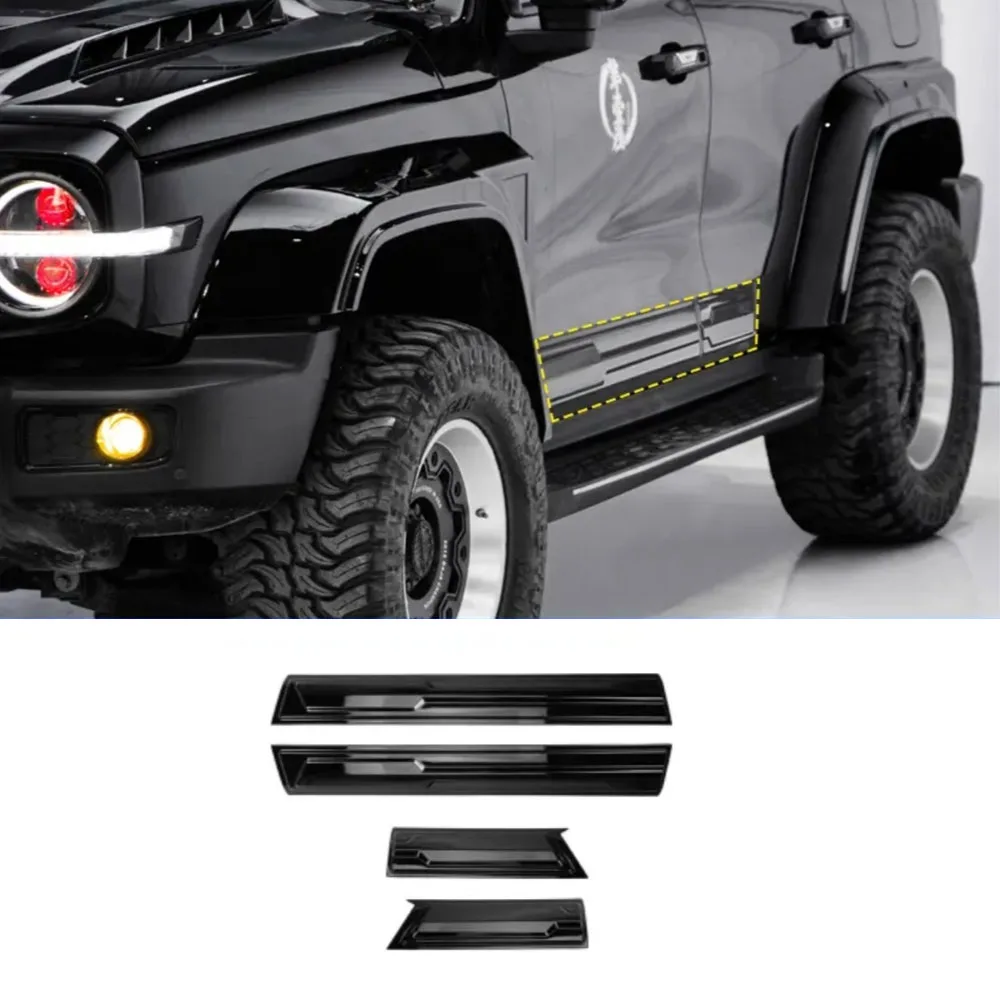 For 2021-2025 Great Wall Tank 300/Tank 300 Hi4-t Car wheel arch stickers anti scratch Door guards ABS material Body Kit