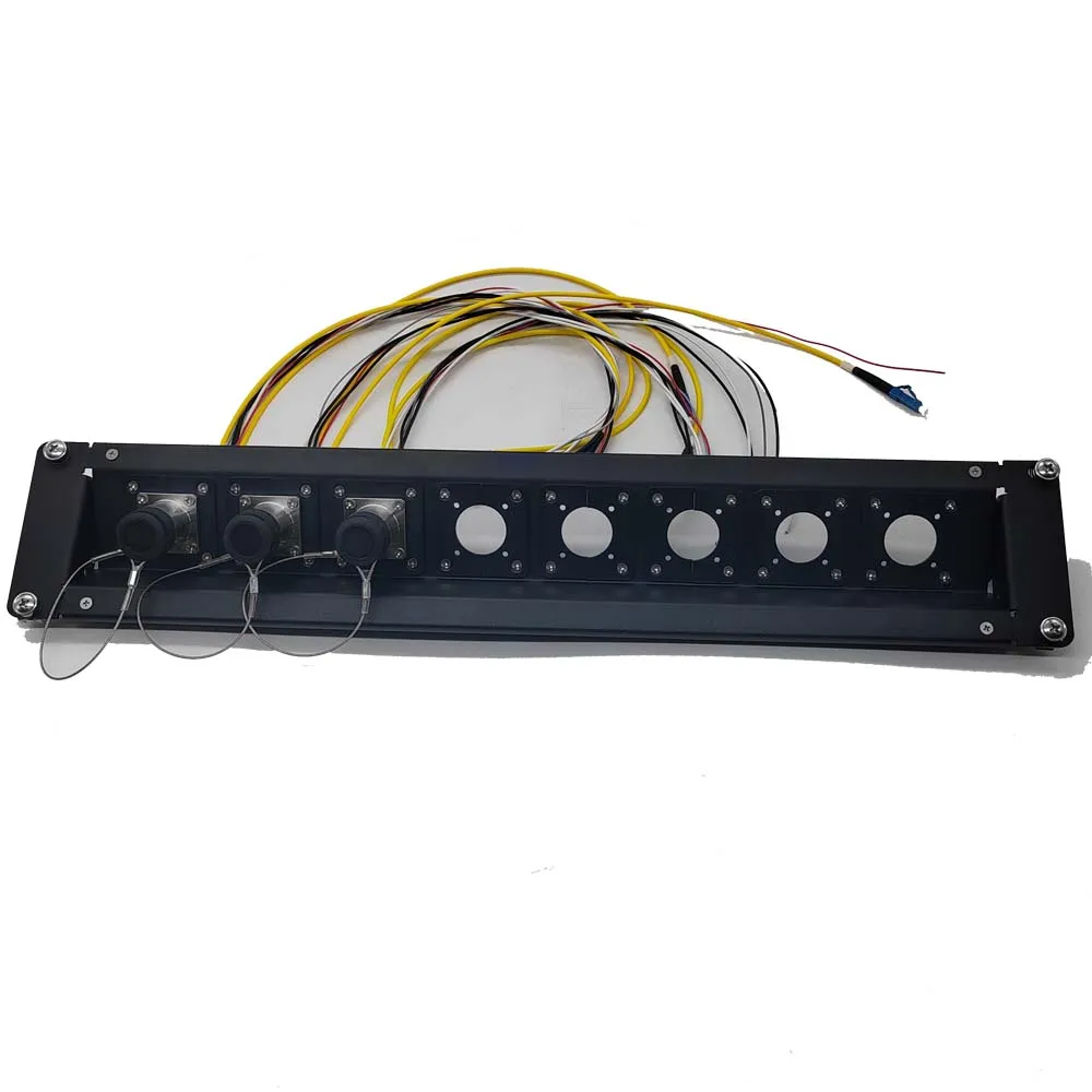 8Hole 8Port 19Inch Patch Panel For 3K 93C FXW-3KGP 3KGS(EDW) Fixed Socket/FXW 3KGP Fixed Plug To LCUPC 50cm Connector Assemblies