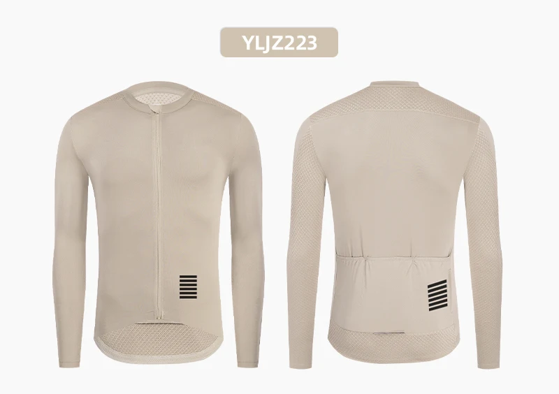 YKYWBIKE Langarm Dünne Radfahren Jersey Männer Klassische Einfarbig Pro Rennrad Rennen Tops Atmungsaktive Fahrrad Shirt Männliche Jersey – Detail 16