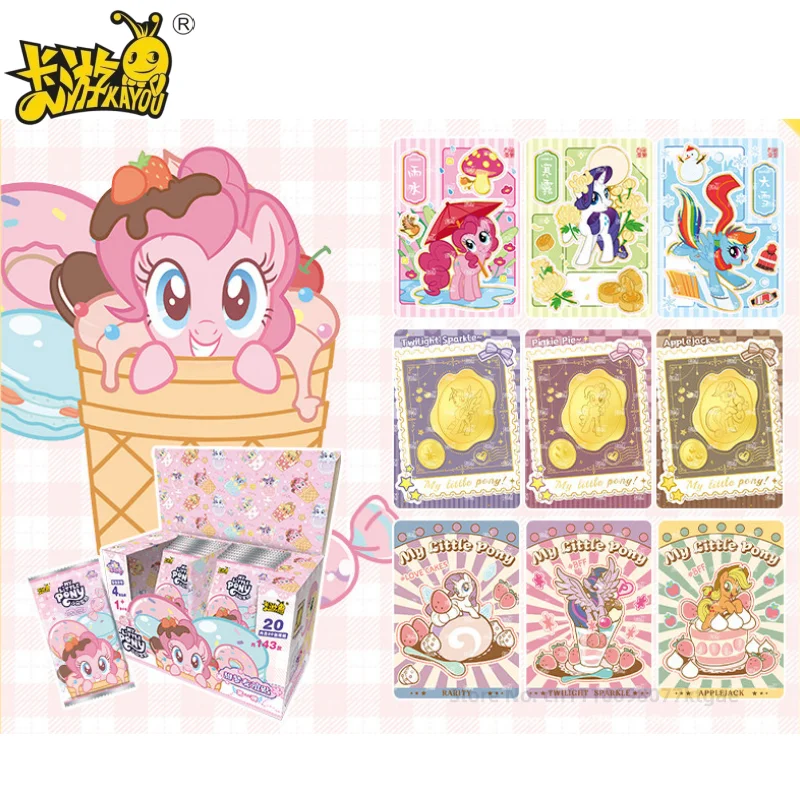 Genuine New KAYOU My Little Pony Cards Sweet Dream Friendship Sticker Mengdong Bag Cute Princess Anime Toy Collection Card Gift