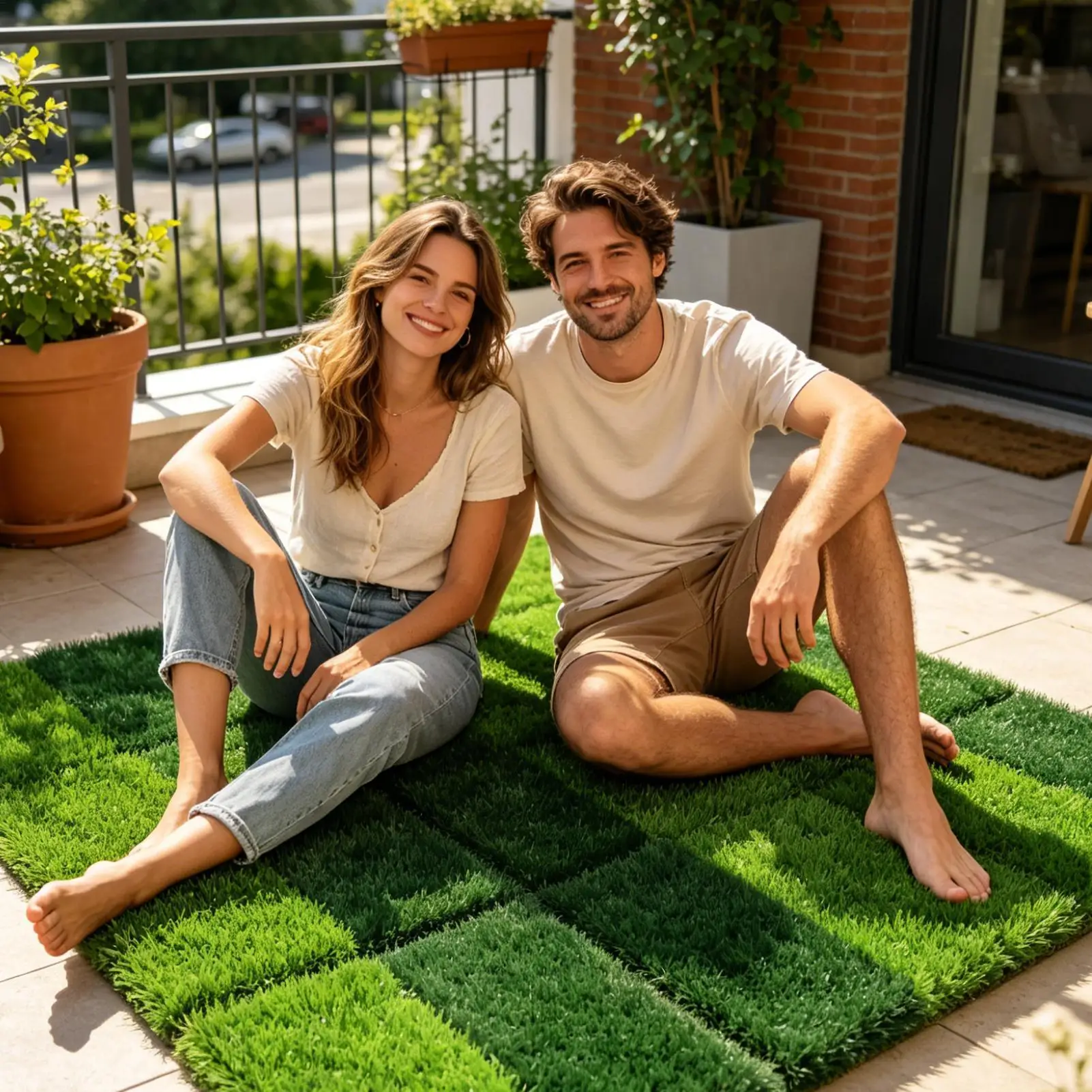 Faux Grass Rug 15.7x15.7in Soft Waterproof Decoration Grass Turf Carpet For Dogs Cats Indoor Outdoor Garden Backyard Patio - view 3