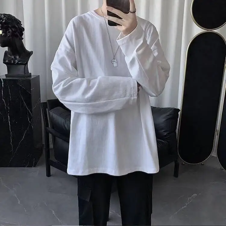 

T Shirt Men Big Size Full Sleeve T Shirt for Man Loose Casual Hip Hop T-shirts for Men Fitness Male Tops Tees ropa de hombre