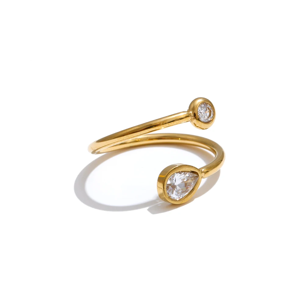 Women's Adjustable Zirconia Thin Ring for Daily Wear