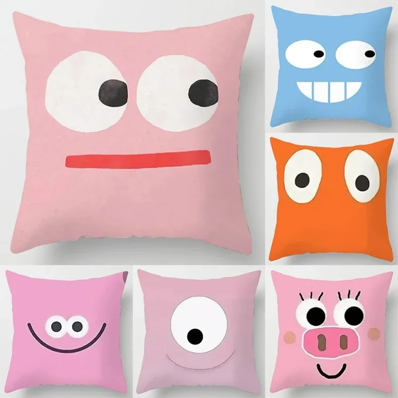 Cartoon emoticon funny patternSeries Pillow Gift Home Office Decoration  Bedroom Sofa Car Cushion Cover