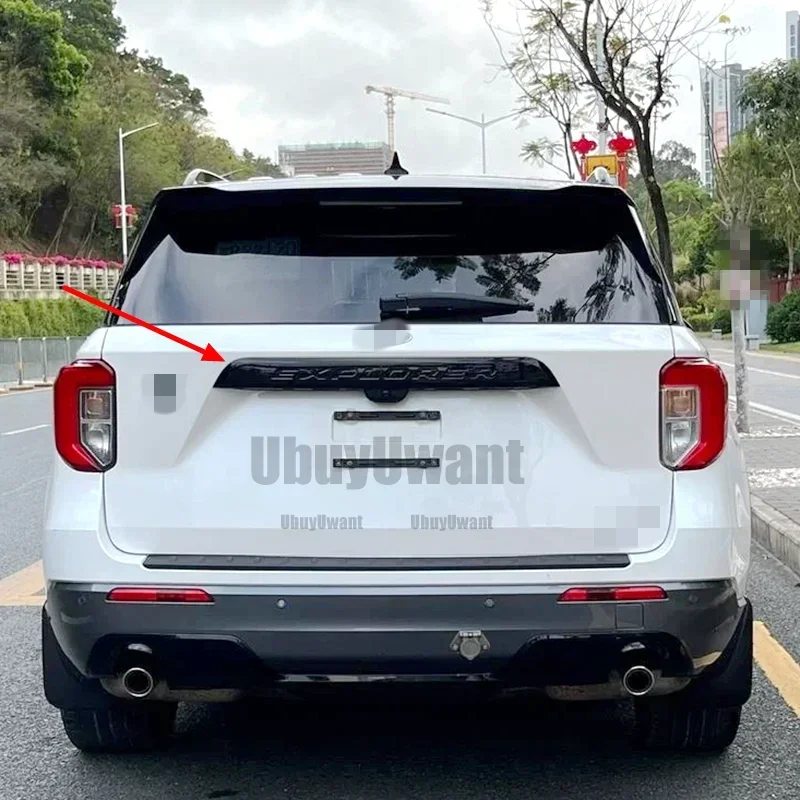 

Upgrade Fit for Ford Explorer 2020-2021 2022 2023 Decorate Rear Centre Trunk Box Tail Gate Cover Trim Car Exterior Accessories