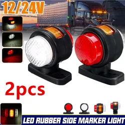 2PCS Three sided Truck Light Trailer Side Marker Light LED Brake Light Parking Position Lamps Turn Signal LED Warning Tail Light