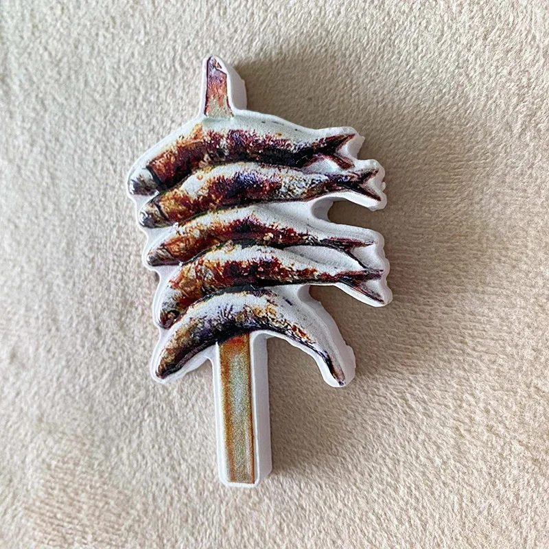 1 pieza, recuerdos de viaje de España, artículos de decoración para el hogar, regalos de artesanía, imán 3D estéreo para refrigerador con diseño de pescado a la parrilla gourmet
