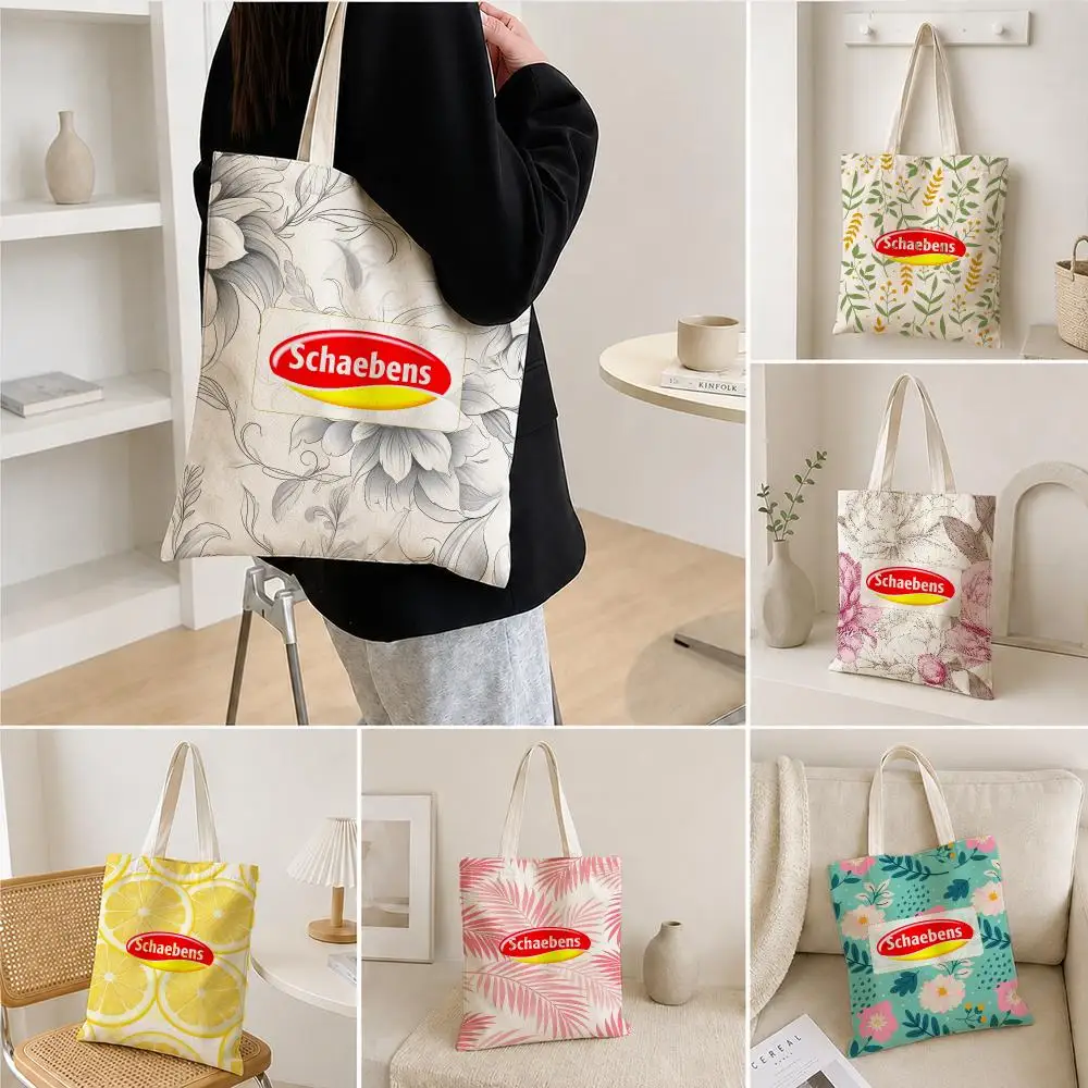 Designer Print Canvas Tote Bag beauty Schaebens Storage Bags Trendy Fashion Pattern Streetwear Shoulder Bag Shopping Handbag