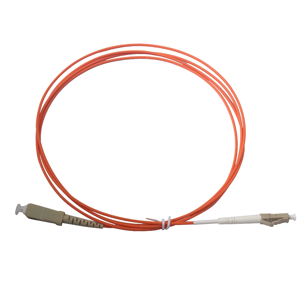 5pcs/lot 62.5/125um OM1 Multimode Simplex 2.0mm 2 Meters SC/UPC to LC/UPC MM simplex Fiber Optic Patch Cord