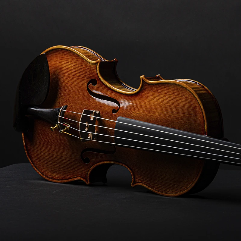 

Advanced Violin CHRISTINA NEW Model V11 Ebony Fittings Purely Handmade Premium Spruce One-piece Fine Flame Maple with Case Bow