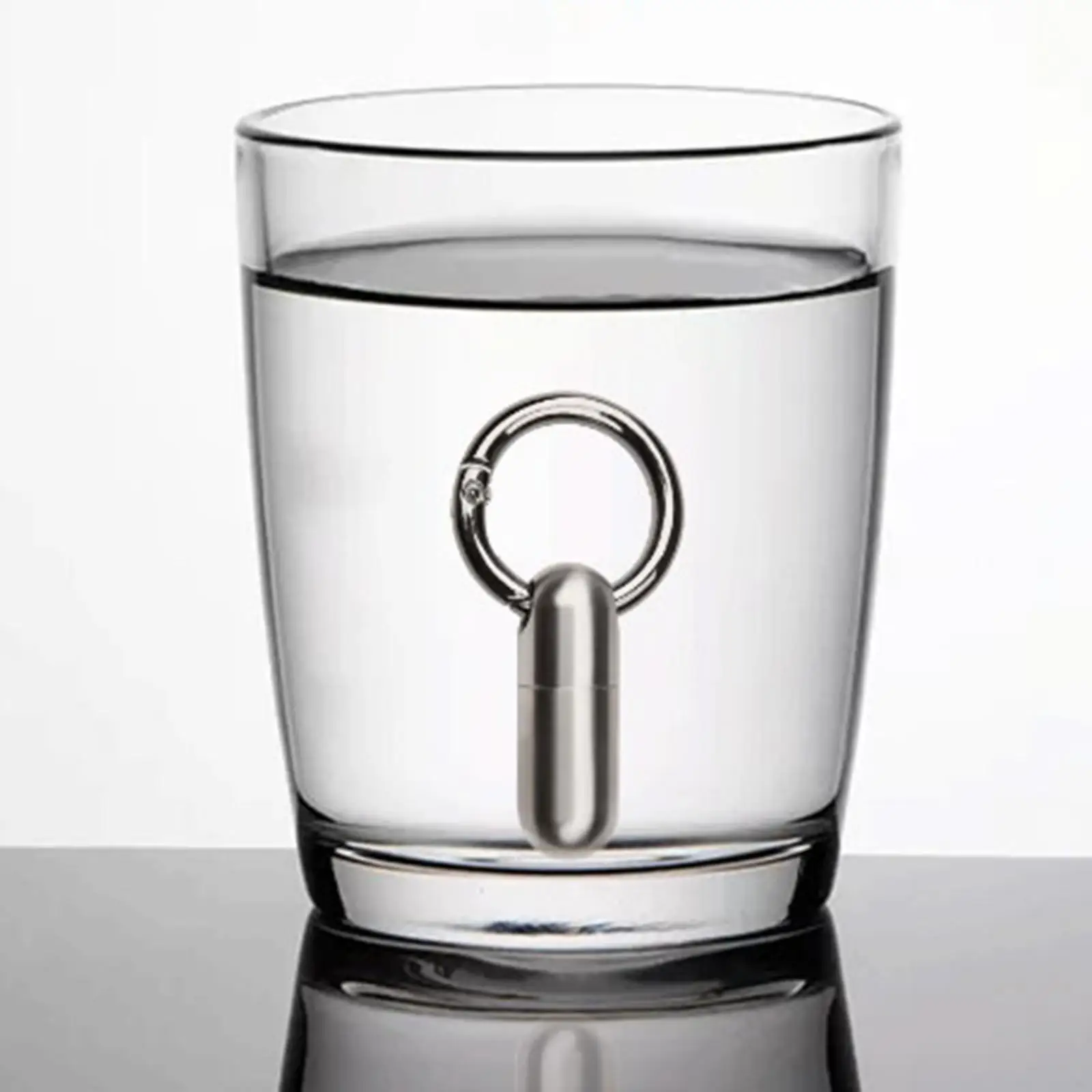Waterproof Container Keychain Holder Bottle Single Chamber Titanium Cylindrical Pendants for Purse Remembrance