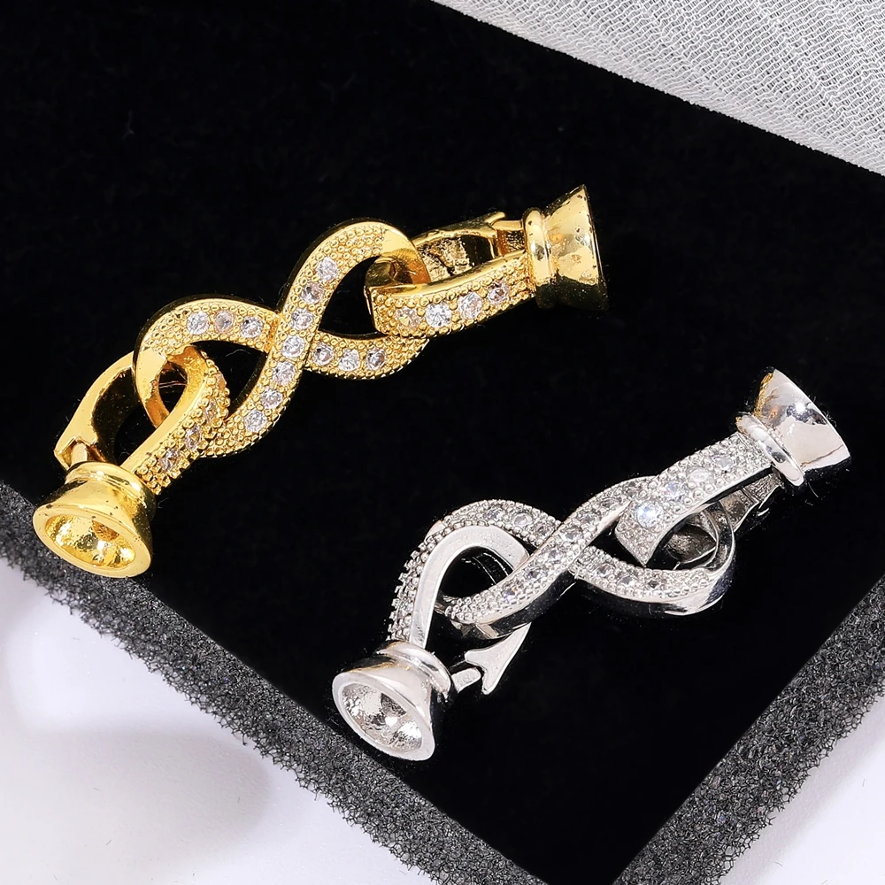 Juya DIY Schmuck Ergebnisse liefert Unendlichkeit Stecker Verschluss Verschluss Zubehör für Natursteine Perlen Perlen Schmuck herstellung – Detail 9