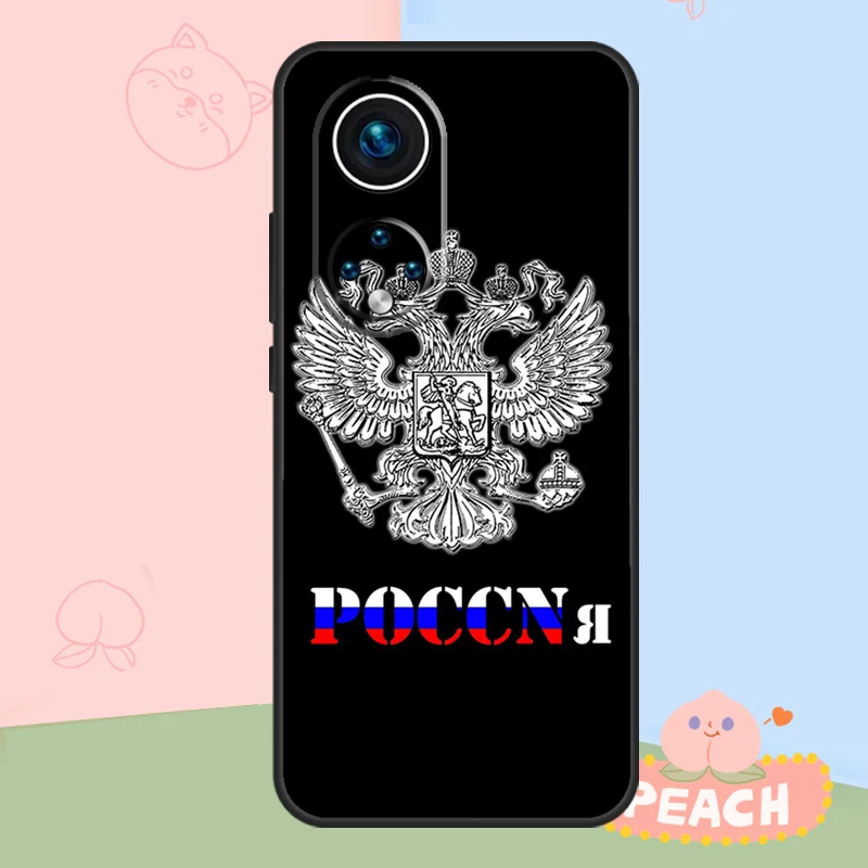 poccnr russia flag For Huawei P30 Pro P20 P40 P Smart Nova 9 5T Case For Honor 70 50 X8 X9a Magic 5 Lite Cover