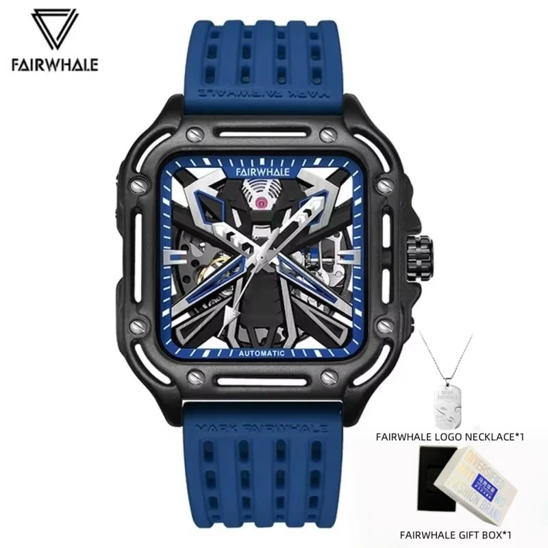 

FAIRWHALE 6540 Automatic Movement Mechanical Watches for Men Fashion Luminous Waterproof Silicone Strap Mens Watch Reloj Hombre