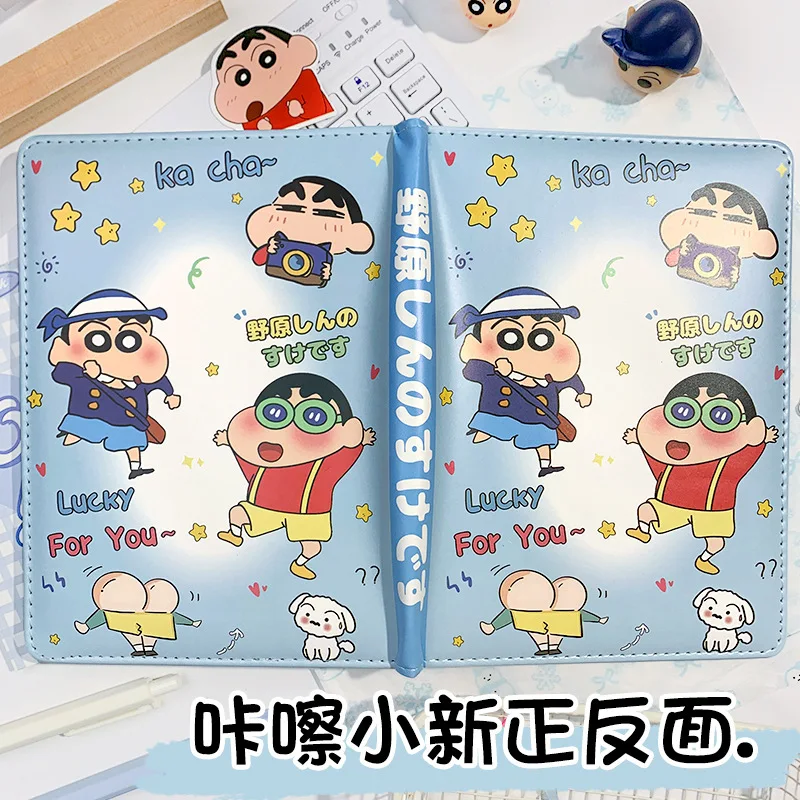 Crayon Shin Chan A5 Notizbuch, Cartoon-Studentenhandbuch, Notizbuch, niedliches Anime-Tagebuch, farbige Seite, Notizbuch, Mädchen-Geschenk