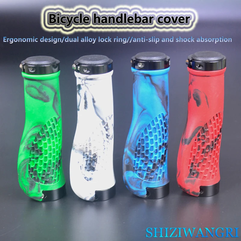 Rubber Bike Handlebar Grip Anti-Skid Ergonomic Mountain MTB Cycling Parts Bicycle Grips Black Gold Red Blue