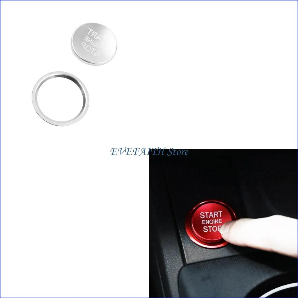 

124B Aluminum Car Button Cover Enhanced Grip Designs Luxury Car Interior Upgrades Vehicle Accessories for Automotives