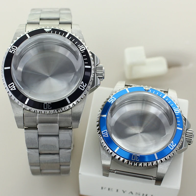 NH35 Gehäuse 38MM Vintage Uhrengehäuse Armband Kuppel Acrylglas für NH35 NH36 NH34NH38 NH70 Uhrwerk Unidirektionale Rotationslünette