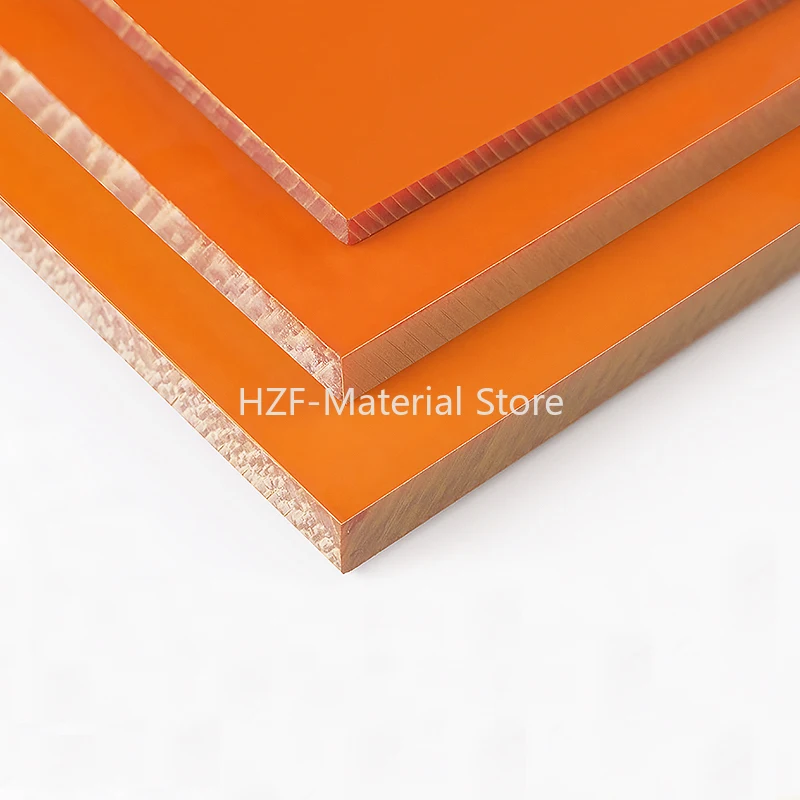 1-10Pcs Orange-red Bakelite Plate Thick 1-50mm High-temperature Resistant Insulating Electrical Bakelite Board 50x50mm-500x500mm