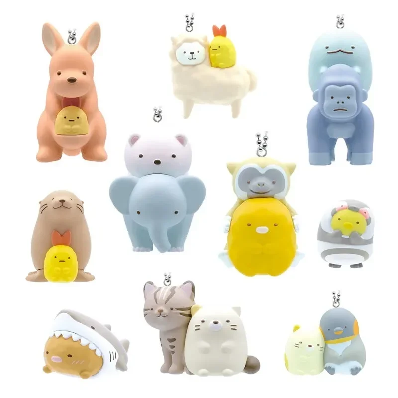 Qualia Japan oryginalny Kawaii Gashapon figurka Anime Sumikko Gurashi Zoo figurka brelok urocze zabawki miniaturowe prezenty