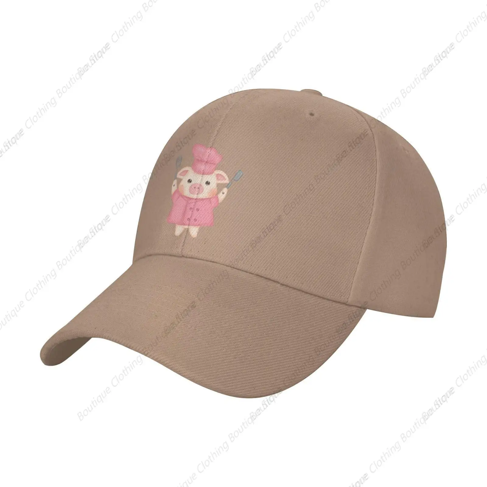 

Cute Piggy Chef Baseball Cap for Men Women Classic Adjustable Golf Dad Hat