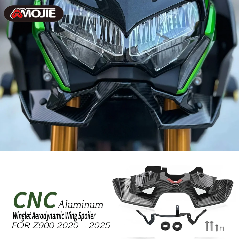 

Z 900 Motorcycle Naked Front Spoiler Winglet Aerodynamic Wing Kit Spoiler For Kawasaki Z900 Z 900 2020 2021 2022 2023 2024 2025
