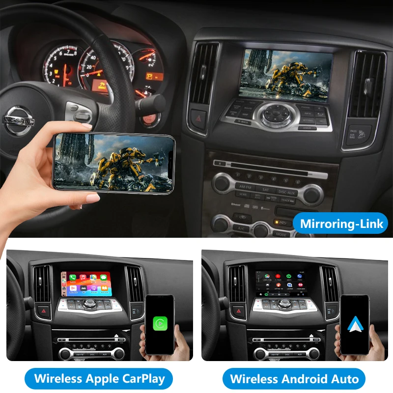 Maxima J32 370Z 350Z Upgrade Kabelloses CarPlay Android Auto Decoder-Modul Schnittstellen-Kit Maxima J32 370Z 350Z