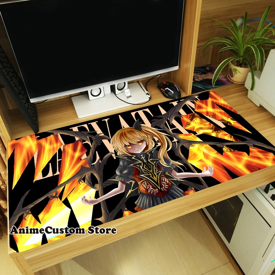 Anime Flandre Scarlet Gaming Mouse Pad Otaku Laptop Mice Mat Table Keyboard Mat Thicken Playmat Cosplay Gift