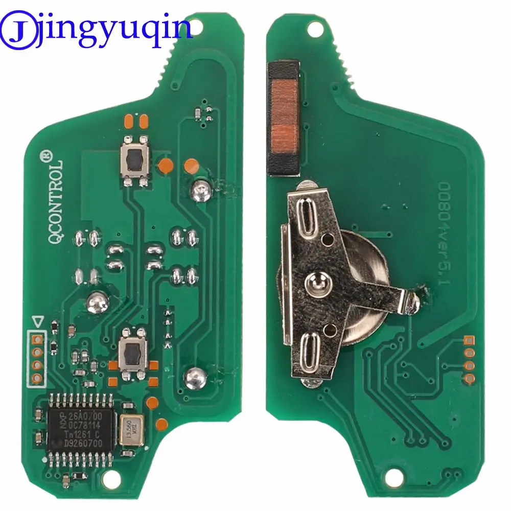 jingyuqin Remote ASK/FSK Car Key Board for Peugeot 207 307 308 407 607 807 For Citroen C2 C3 C4 C5 C6 CE523 CE536 7941 7946 ID46