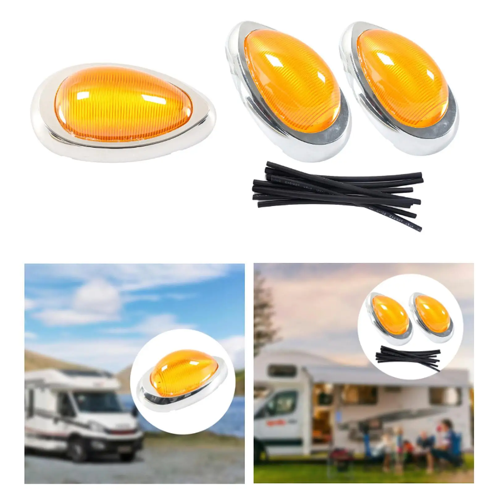 

6 inch Side Marker Turn Light Universal Replace for Car Vehicle RV