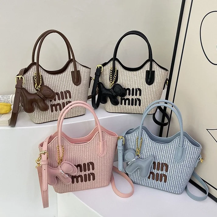 

Роскошная брендовая сумка через плечо для женщин, модная дорожная сумка, стильная плетеная сумка на плечо, классическая элегантная