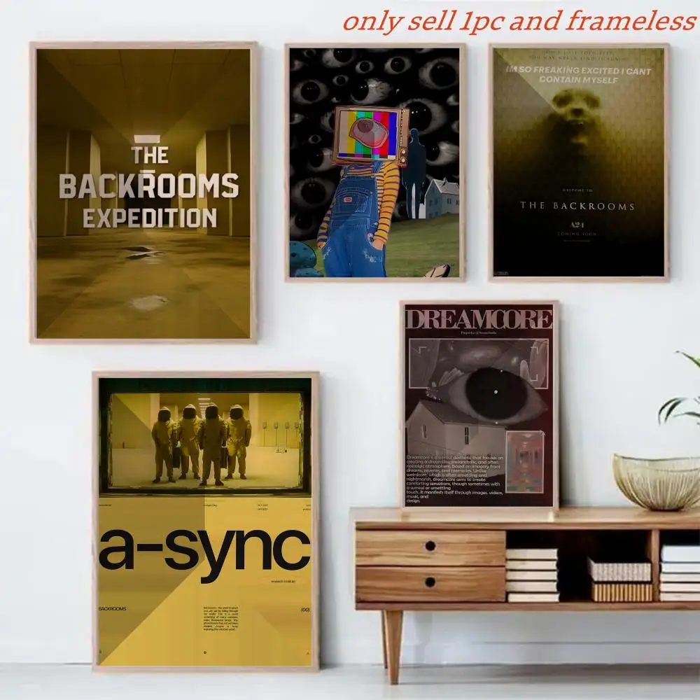 Honor Game E-Escape the Backrooms 2 Poster HD Poster Wall Art interior Hallway Home Decoration Holiday Gifts