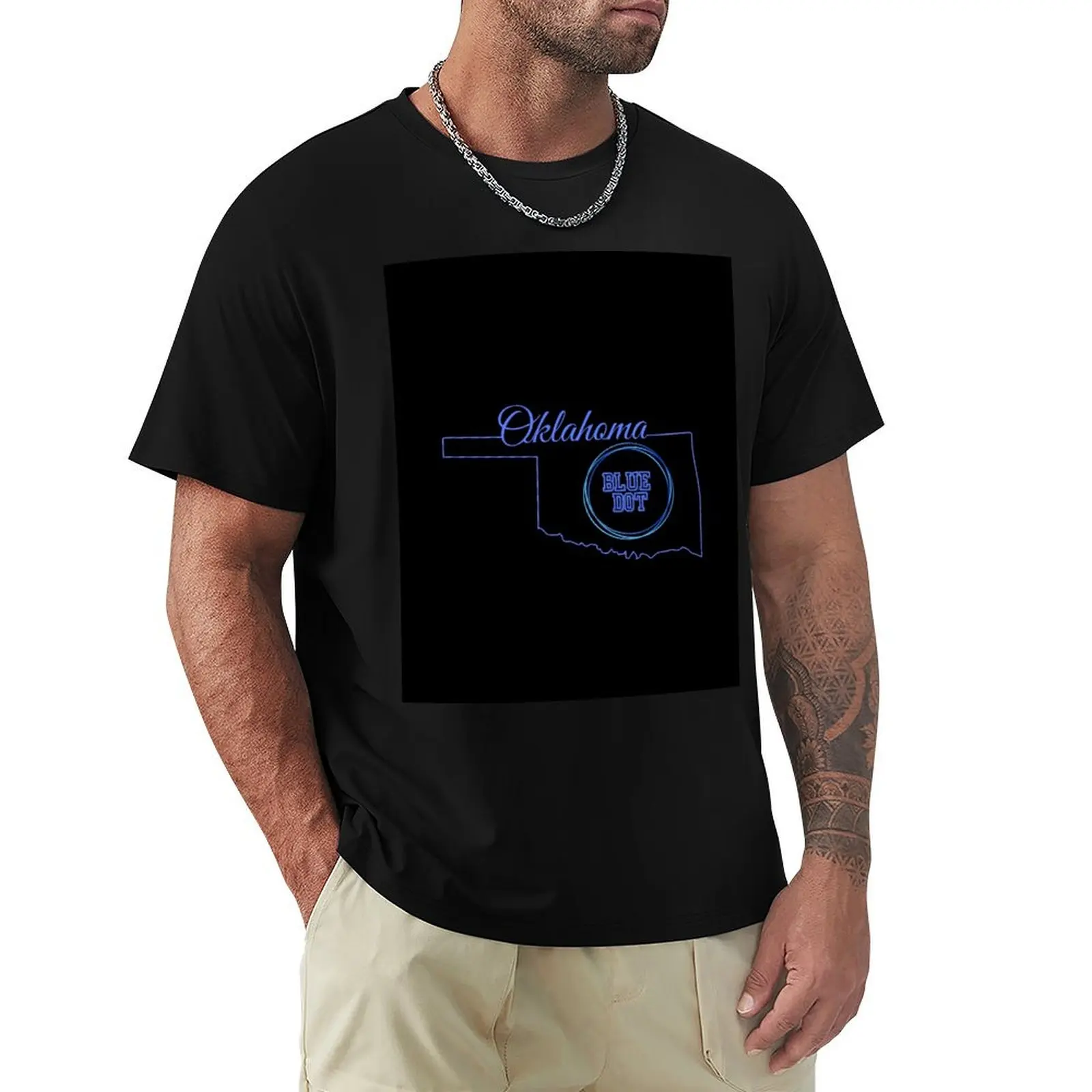 

Oklahoma Blue Dot T-Shirt designer shirts cheap stuff quick-drying clothing for men