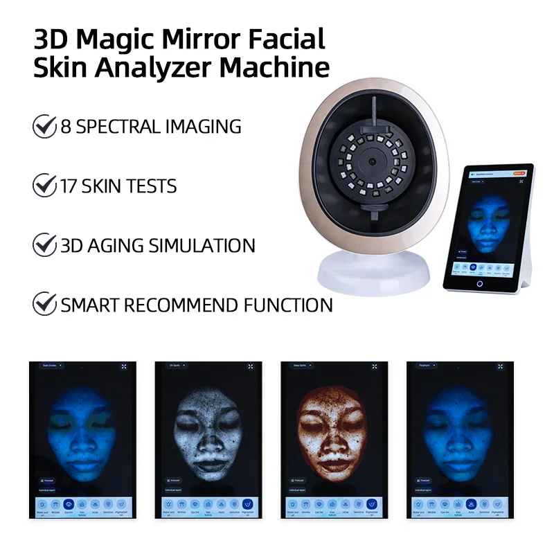 New 3D Smart Mirror Skin Analysis Machine Skin Test Facial Scanner Skin Analyzer Machine Facial 2024