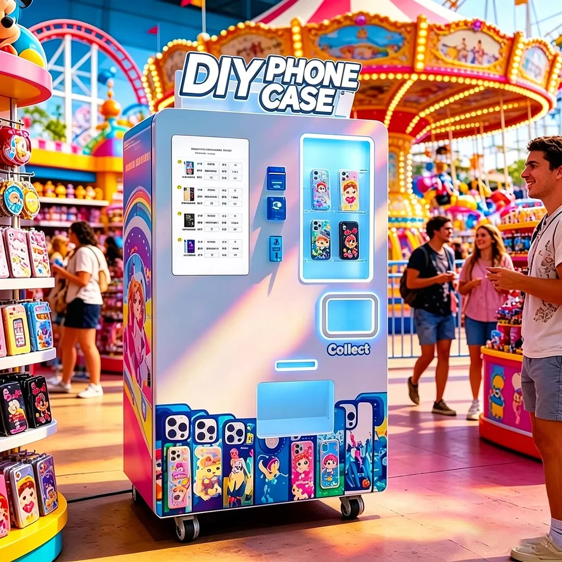 FL Phone Case Vending Machine Intelligent Fault Self‑check Function Kiosk For Convenience Plaza Mobile Accessory Retail Unit
