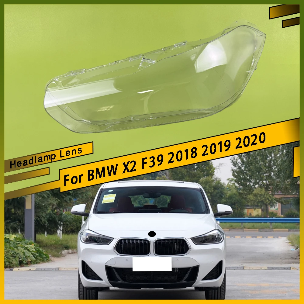 

Transparent Lampshade Lamp Shell Front Car Glass Lens Case Headlamp Caps Headlight Cover For BMW X2 F39 2018 2019 2020