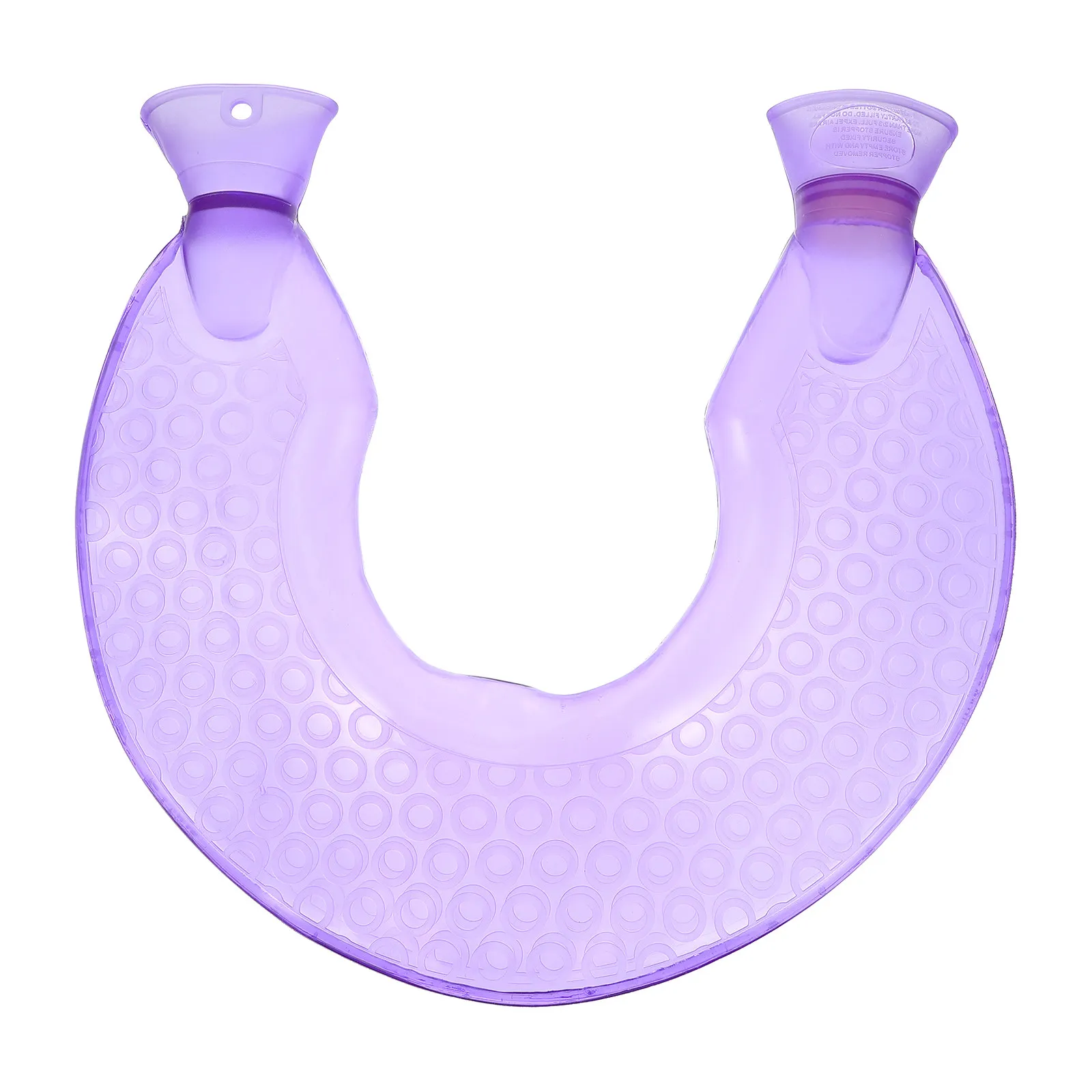 -Shaped Hot Water Bottle Premium Rubber Neck Warmer Compact Portable Refillable Explosion-Proof for Neck Pain Relief