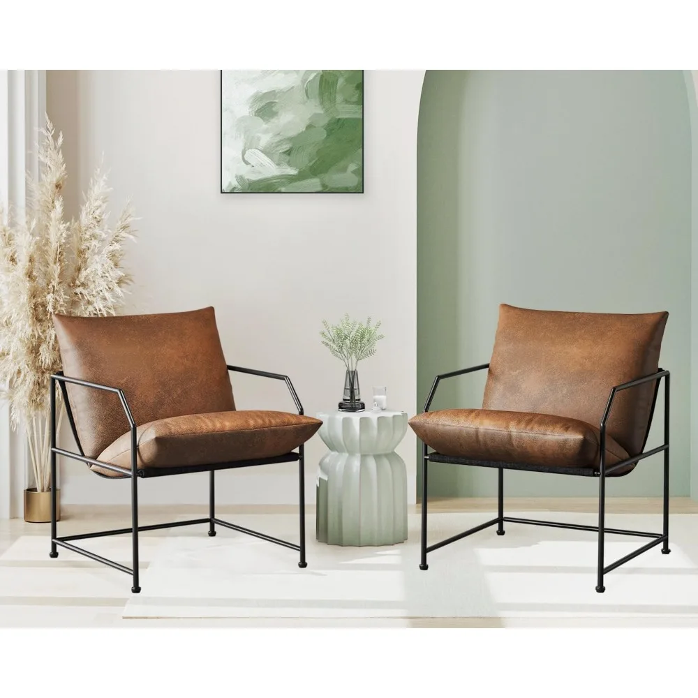 

Chair Living Room Chairs Accent Chairs Set of 2 Comfy Reading Chair for Bedroom Upholstered Lounge Chair Mid Century