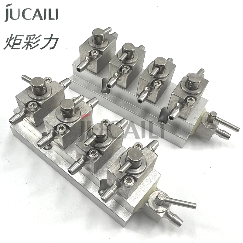 JCL Metal Three Way Cleaning Valve Device 4 Bit for Flora Infinity Large Format Printer Printhead Cleaning Assembly